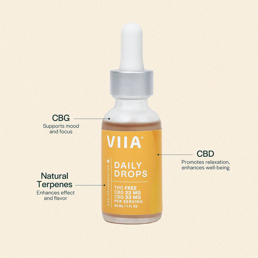 Daily Drops: CBG + CBD Oil Drops 4000mg | VIIA