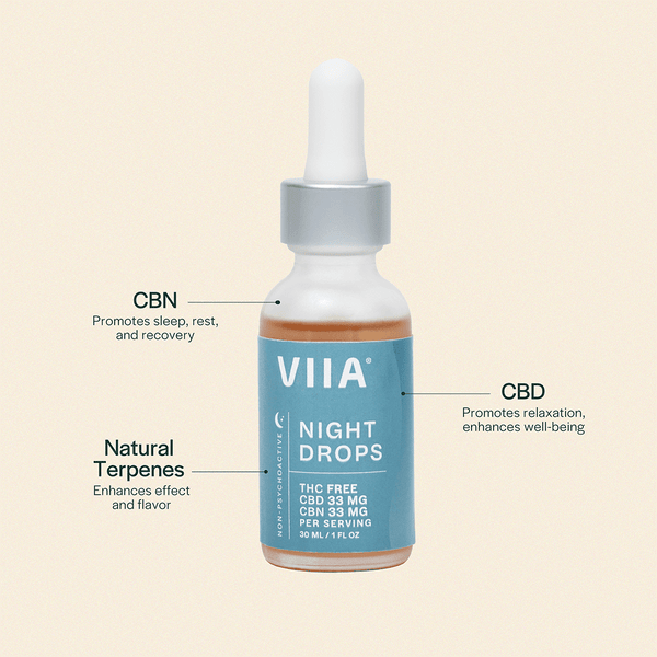 Night Drops: CBN + CBD Oil Drops - 2000mg | VIIA