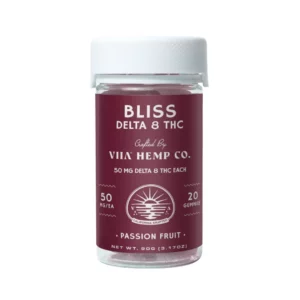 Bliss 50mg Delta 8 Gummies - Passion Fruit